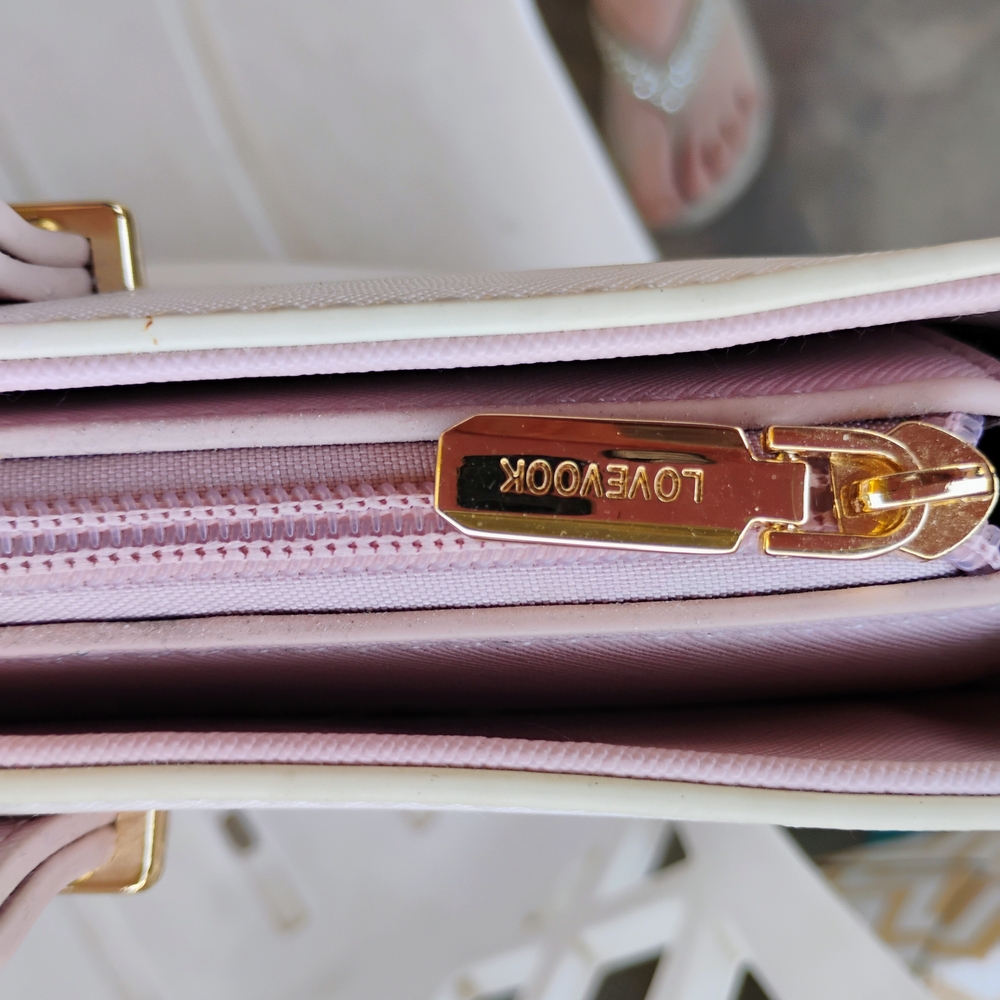 Pink and White Clutch